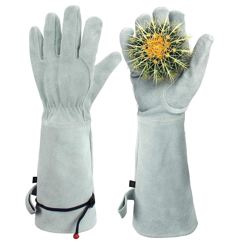 Garden Gloves Thorn Proof - Длинные садовые перчатки из воловьей кожи,