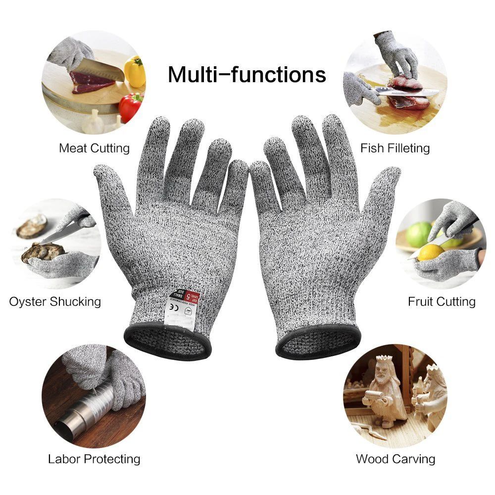 Перчатки HPPE 5-го уровня защи – обзор и цена Garden Gloves Thorn Proof