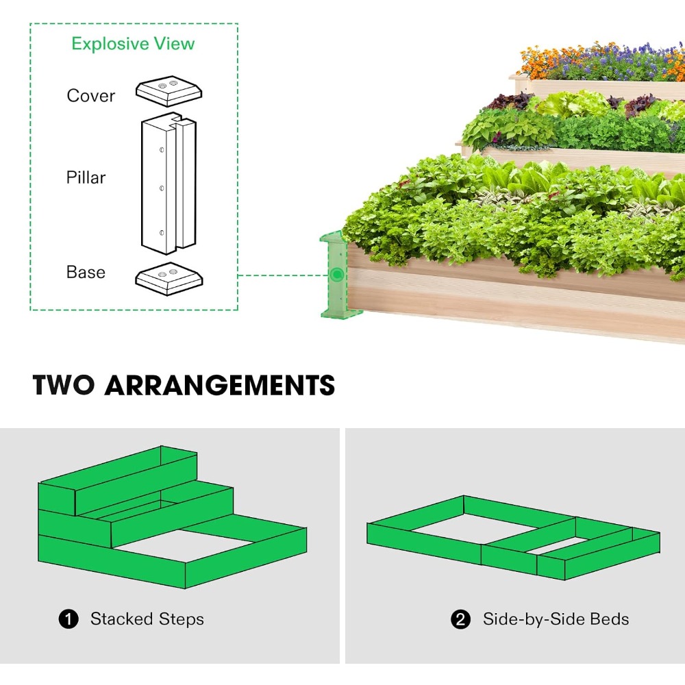 Трехуровневая приподнятая гряд – обзор и цена Gardening Tools Images