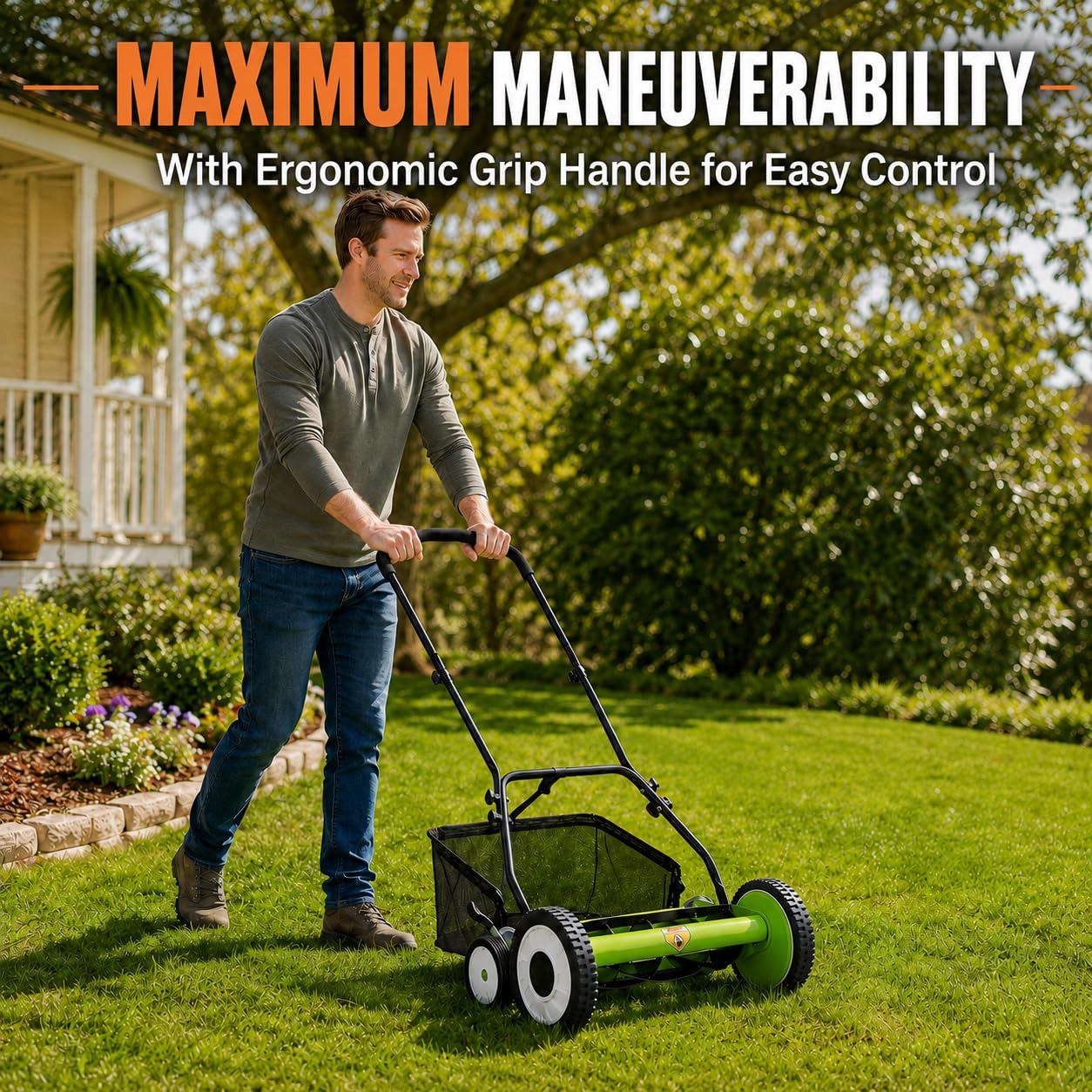 18-дюймовая ручная газонокосил – обзор и цена Gardening Tools Grass Cutter